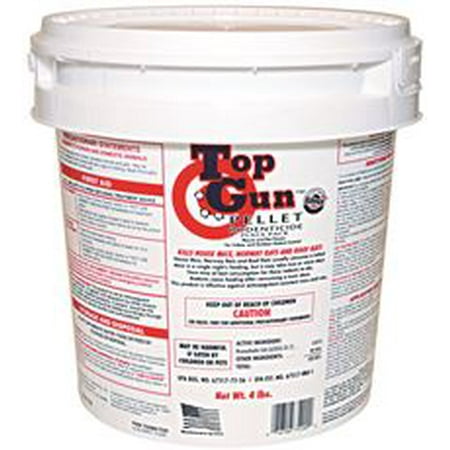 Top Gun Fly JT Eaton 754 Top Gun Pellet Place Packs Rodenticide Bromethalin Neurological Bait with Stop-Feed Action and Bitrex, For Mice and Rats (Pail of 128) ()