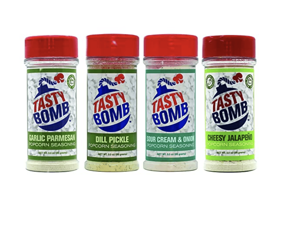 Tasty Bomb Popcorn Seasoning Pack, Keto Friendly, Gluten Free Popcorn
