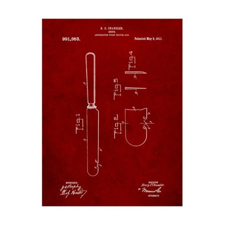 Art Dinner - Dinner Knife Patent Print Wall Art By Cole Borders