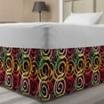 thumbnail image 1 of Abstract Bed Skirt, Curved Spiral Various Arrows in Vibrant Tones Retro Graffiti Pattern, Elastic Bedskirt Dust Ruffle Wrap Around for Bedding Decor, 4 Sizes, Multicolor, by Ambesonne, 1 of 2