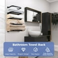 thumbnail image 7 of Stainless Steel Towel Rack, 5-Tier Wall Mounted Bathroom Storage Rack, Towel Shelf for Bathroom/RV/Camper, Bathroom Towel Rack for Rolled Bath Towels, Hand Towels, 7 of 7