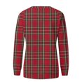 thumbnail image 6 of Stichou Sweatshirt for Women Long Sleeve Shirts Crew Neck Tops with Buttons Spring Fashion Outfits Winter Clothing Red S, 6 of 6