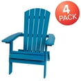thumbnail image 3 of Flash Furniture Set of 4 Charlestown All-Weather Poly Resin Folding Adirondack Chair in Blue, 3 of 9