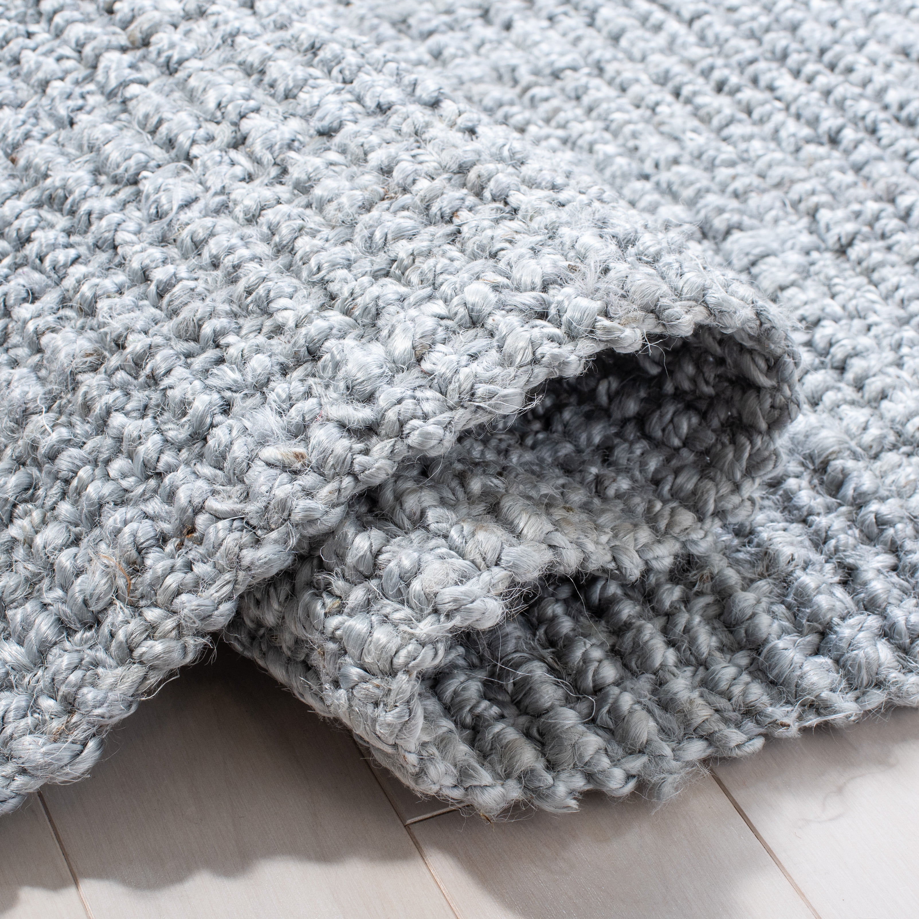 Safavieh Natural Fiber Delmar Solid Area Rug, Light Gray, 3' x 5'