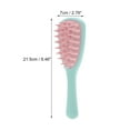 thumbnail image 3 of Unique Bargains 1 Pc Long Handle Massage Hair Brush for Head Massage 8.46"x2.76"x1.18" Green, 3 of 6