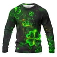 thumbnail image 4 of Camisa de Día de San Patricio Hombres de Manga Larga de Manga Larga Cuello Redondo Tops Casuales para el Día de San Patricio de los Hombres, Tejido Elástico Diario Muy Cómodo Y Súper Suave, para Fies, 4 of 7