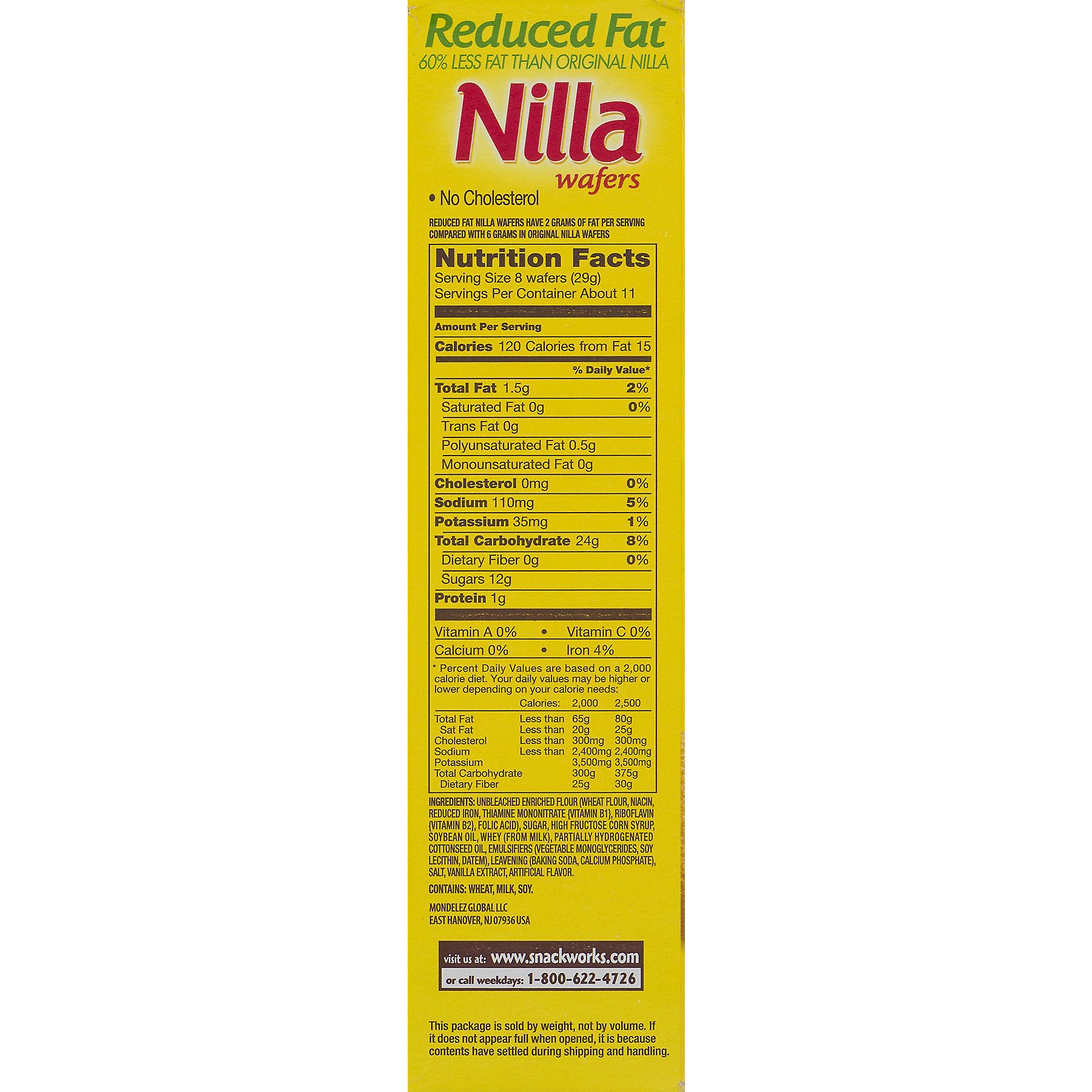 nilla wafer calories
