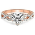 thumbnail image 3 of 5 Carat IGI Certified Heart Shape Lab Grown Diamond Engagement Ring | 14K Rose Gold |Lorene Twisted Shank Diamond Ring | FG-VS1-VS2 Quality Friendly Diamonds, 3 of 4