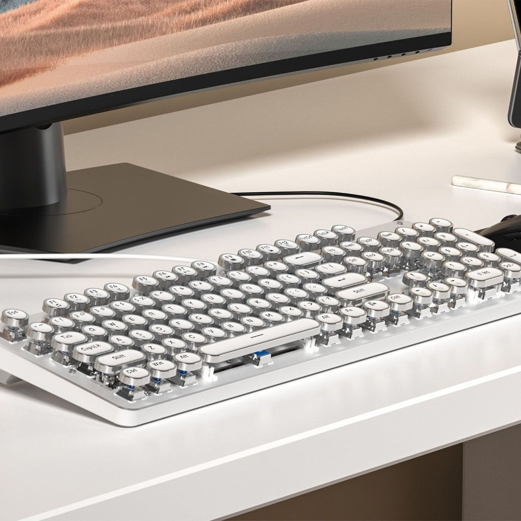 PatungKu Customizable Mechanical Gaming Keyboard Mouse Dynamics led Lighting Hot Swap Design Tactile Switches Wire USB C Connect