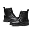 thumbnail image 4 of Dream Pairs Boys Girls Fashion Side Zipper Combat Ankle Boots Kids School Ankle Boots KBO211 BLACK/PU Size 7 Toddler, 4 of 6