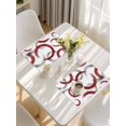 thumbnail image 5 of Red Grey Placemats Set of 12, Geometric Circle Modern Abstract Simple Art Placemats for Dining Table, Place Mats for Kitchen Tabletop, Waterproof Wipeable Dining Table Mats Set, 5 of 9