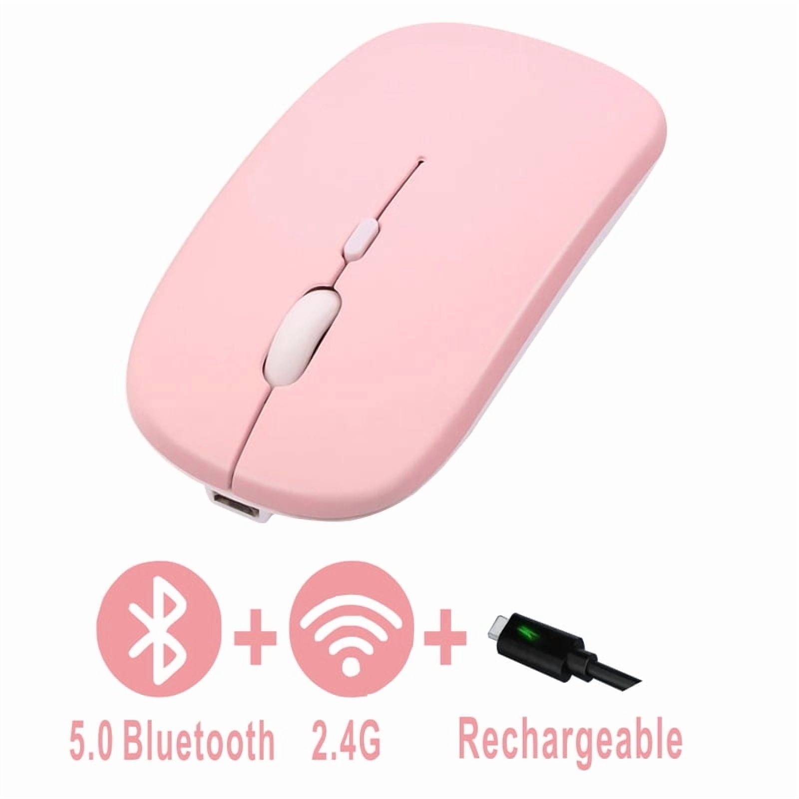 Mouse Wireless Rechargeable Bluetooth Dual Mode 5.2 Silent Computer  Gaming Ergonomic Gamer 2.4 USB 3-DIP for PC Laptops