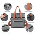 thumbnail image 4 of PRIYAL Lunch Box for Women Lunch bag Quilted Puffer Lunch Box with Adjustable Strap Insulated Reusable Lunch Tote for Work Picnic Travel, 4 of 9