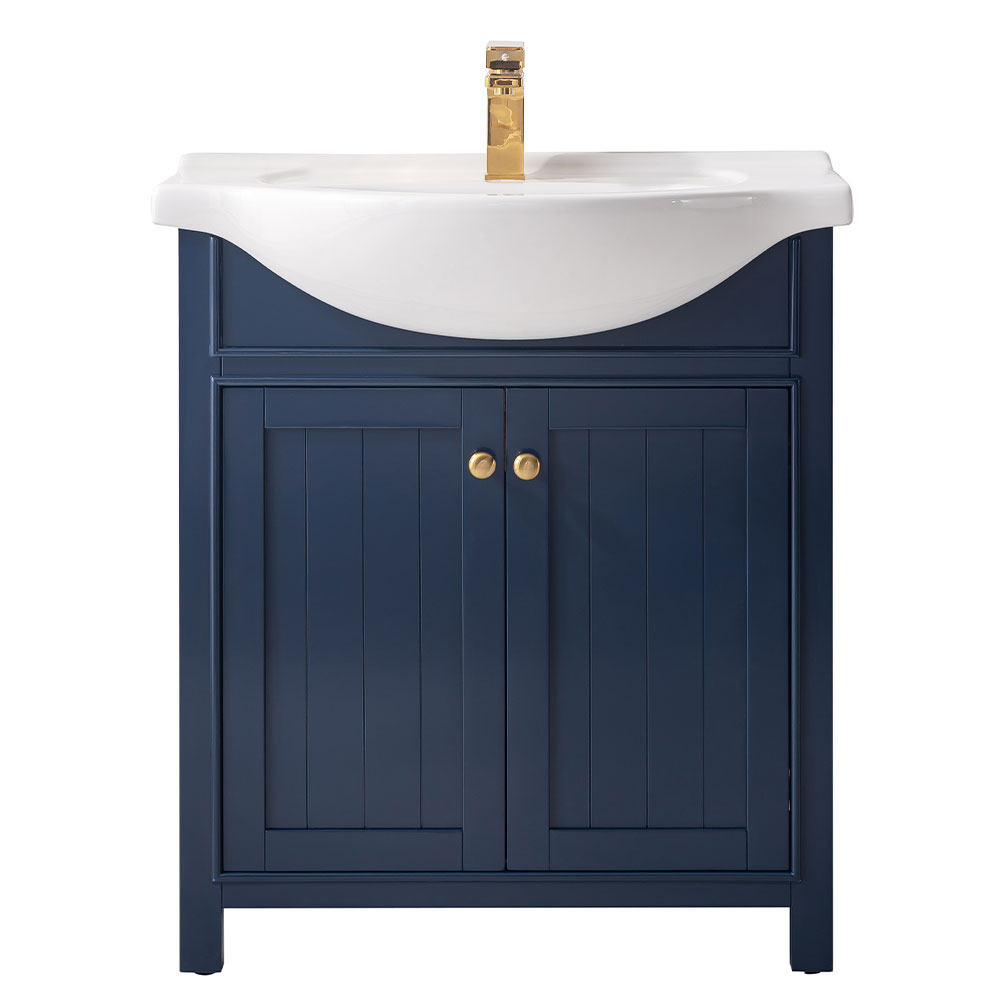Buy Design Element Marian 30 Single Sink Bathroom Vanity In Blue With White Top No Assembly Required Online In Indonesia 234451325