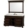 thumbnail image 4 of Wyndham Collection Wcvtras60sundm56 60" Free Standing Vanity Set - Dark Cherry / Carrera, 4 of 7