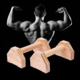 thumbnail image 3 of Push Up Gymnastics / Gymnastics Low Parallel Dip Bars Wooden Mini Parallettes, 3 of 5
