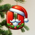 thumbnail image 5 of Moocorvic Christmas Initial Letters U Ornaments, Personalized Santa Claus Christmas Tree Decorations Pendant Gifts, 5 of 6