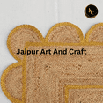 thumbnail image 7 of Jaipur Art And Craft Bohemian Rectangle Scallop Yellow Jute Area Rug Indoor Carpet (9x10 Sq ft), 7 of 7
