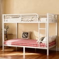 thumbnail image 2 of Bellemave Twin XL over Twin XL Bunk Bed with Under-Bed Storgae, Heavy Duty Bunk Bed with Built-in Ladder & Safety Guardrail, Twin XL Bunk Beds for Teens,Adults, White, 2 of 10