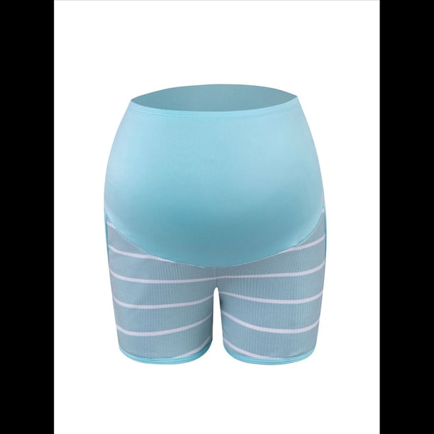 Pantalones Cortos de Maternidad para Mujer, con Bolsillos, para Dormir, Correr, Hacer Ejercicio y Estar en Casa Verde M