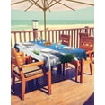 thumbnail image 2 of Hokiten Outdoor Tablecloths with Umbrella Hole & Zipper, Ocean Summer Tablecloth Rectangle 60x84 Inch, Underwater Sunlight Rock Beach Sand Waterproof Table Cloth, Patio/Pool/Picnic Table Covers, 2 of 7