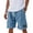 Navy, variant on Nestiefly Men's Cotton Linen Casual Shorts Elastic Waist Drawstring Summer Beach Shorts with Pockets Purple L