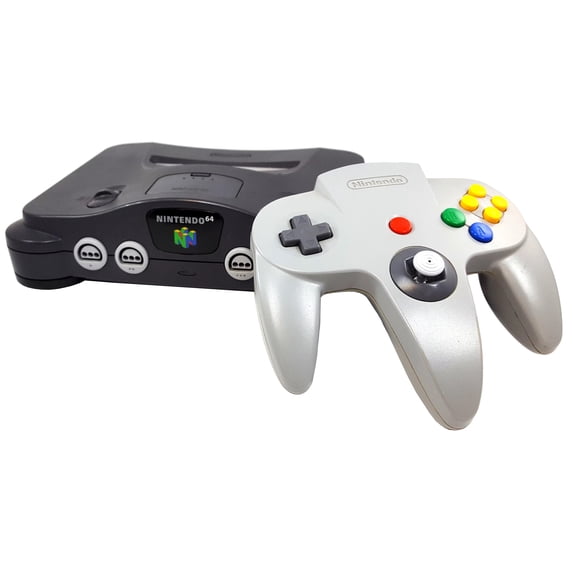 Restored Nintendo, 64 Video Game Console, Mario Character, Black, 1 Controller