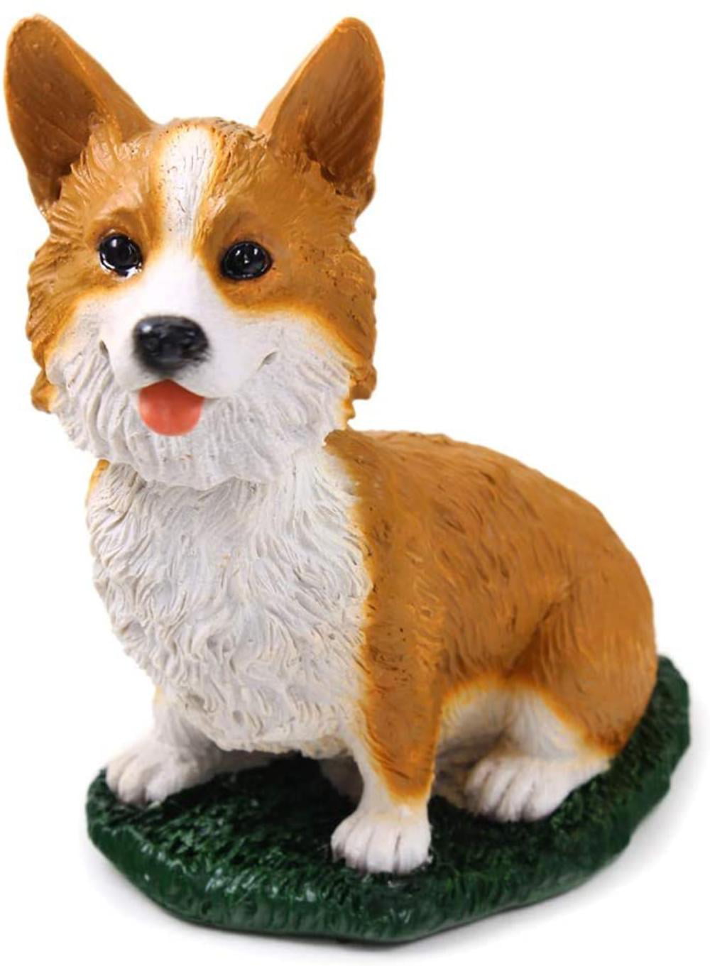 JJM Welsh Corgi Pembroke Dog Pet Animal Figure Collector Toy Car Decoration Gift