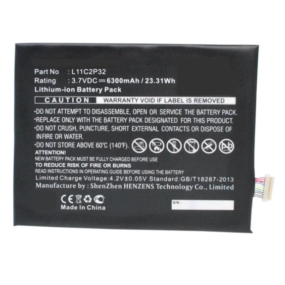 Batteries N Accessories BNA-WB-P5172 Tablets Battery - Li-Pol, 3.7V, 6300 mAh, Ultra High Capacity Battery - Replacement for Lenovo L11C2P32 Battery