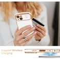 thumbnail image 5 of for iPhone 14 Case 6.1 inch,Cute Curly Wave Frame Case with Love Heart Pattern,Luxury Plating Edge Full Camera Protection Shockproof Phone Case for Women Girls-White, 5 of 16