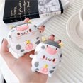 thumbnail image 3 of Funda TOUBN para Airpods, diseño de animales de vaca y dumplings, funda de silicona suave a prueba de golpes para Airpods 1 y 2, elegante para niños y niñas., 3 of 5