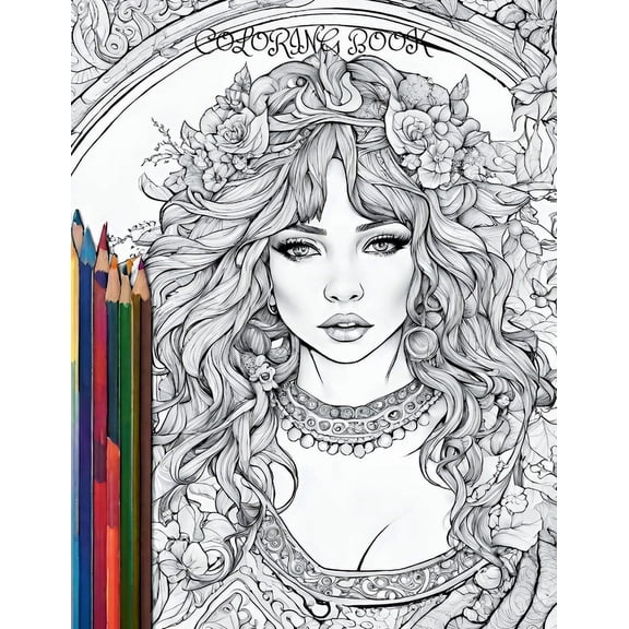 Coloring Book: Coloring Book: With Flowers for Adults (Paperback)