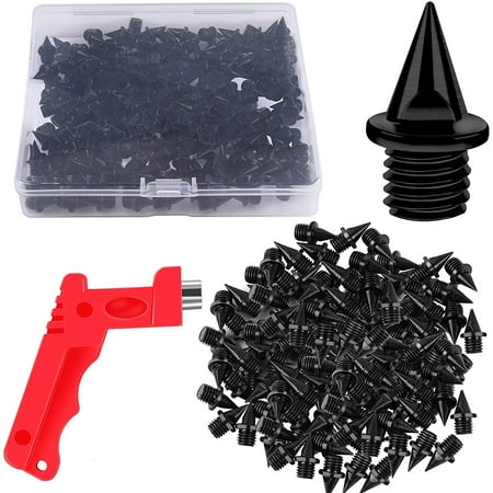 

120pcs Track Shoe Spikes 1/5 inch Hard Steel Track Shoes Spikes Sturdy Anti-Rust Cross Country Spikes with Spike Wrench Replacements Spikes for Sports Running Sprinting High Jump