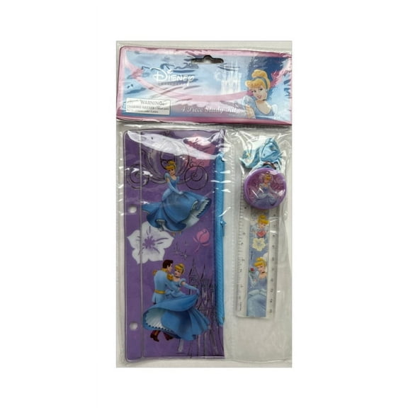 Disney Princess Cinderella 4pk Study Kit Stationery Supplies