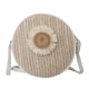 thumbnail image 1 of Bolso Mensajero para Mujer Bolso para Niñas Con Retales Tejido PU Paja Con Flores (blanco), 1 of 9