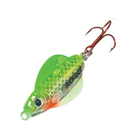 Northland Tackle Buck Shot Glider Spoon 3/8 oz - Super Glo Perch