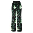 thumbnail image 4 of Fiaer Christmas Pajamas Pants for Women Festive Holiday Sleepwear Trousers Soft Comfortable Elastic Waist Lace up Xmas Slacks for Everyday Wear and Relaxation at Home Black2 XXL, 4 of 5