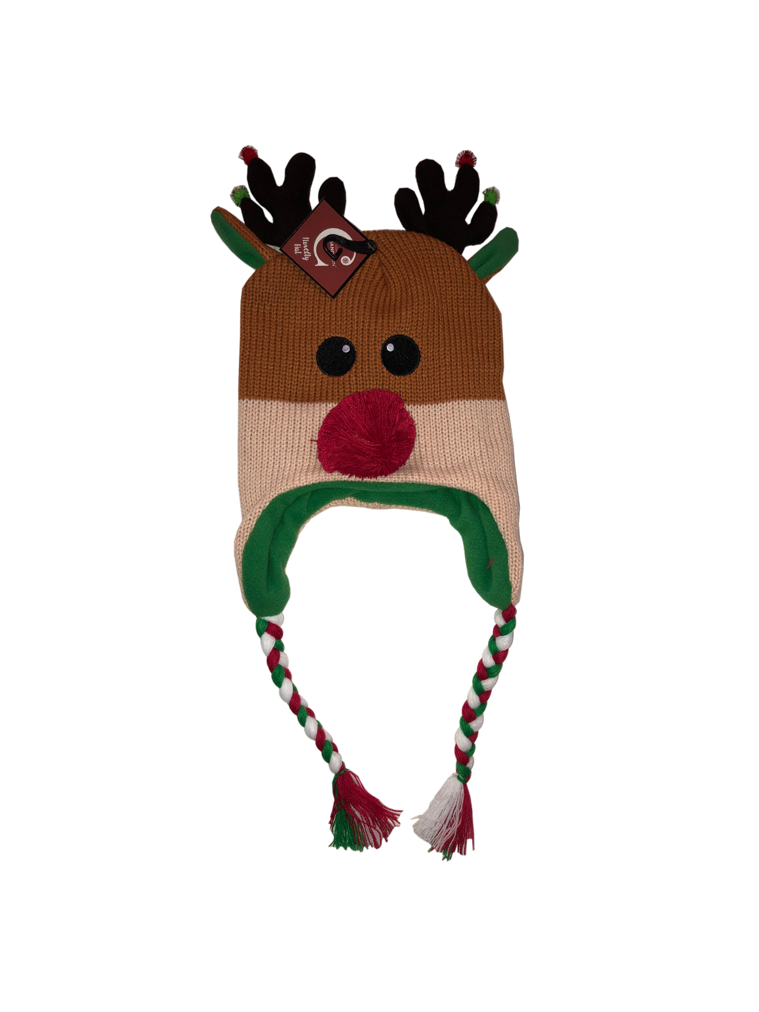 Hands On International Reindeer Novelty Party Hats, Brown, One Size Fits Most