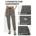 thumbnail image 6 of Little Donkey Andy Women's Hiking Pants Lightweight Quick Dry Outdoor Running Cargo Gray M, 6 of 8