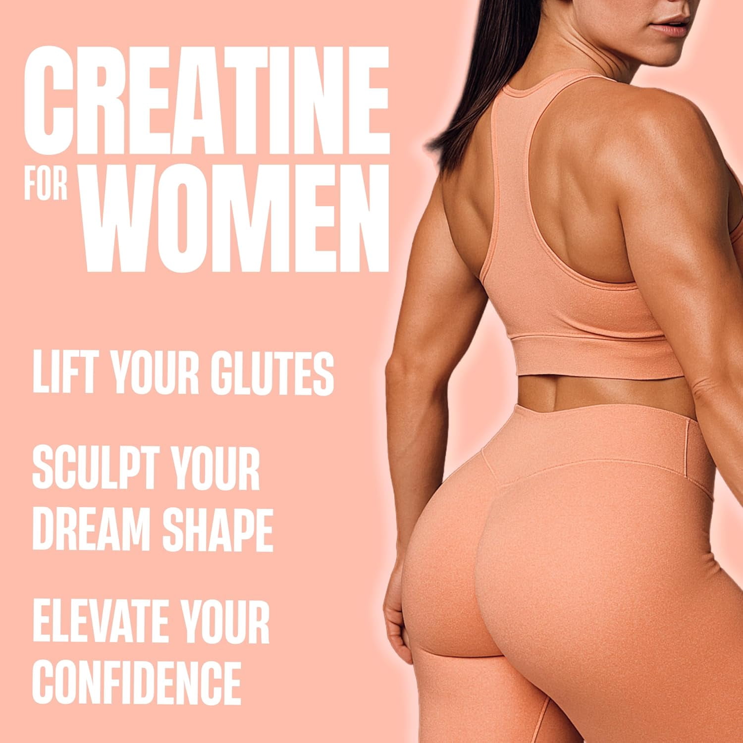 Creatine for Women Booty & Beauty – Peach Mango | 5g Creatine, 2g Collagen, BCAAs & Hyaluronic Acid for Glutes, Strength & Skin Nutrex Research 30 Servings