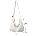 thumbnail image 3 of Bolsa De Hombro Bolso Bolsos de hombro de lona de gran capacidad, bolso de viaje suave para mujeres y hombres (blanco), 3 of 5