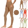 thumbnail image 2 of Yuanlook High Waisted Leggings with Pockets Tummy Control Workout Pants for Yoga & Studio Classes Size S-XXXL, 2 of 8