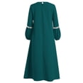 thumbnail image 3 of IBTOM CASTLE Muslim Abaya Dress for Women Casual Sequin Sundress Solid Dubai Kaftan Robe Party Long Sleeve Islamic Prayer Clothing S Green, 3 of 8
