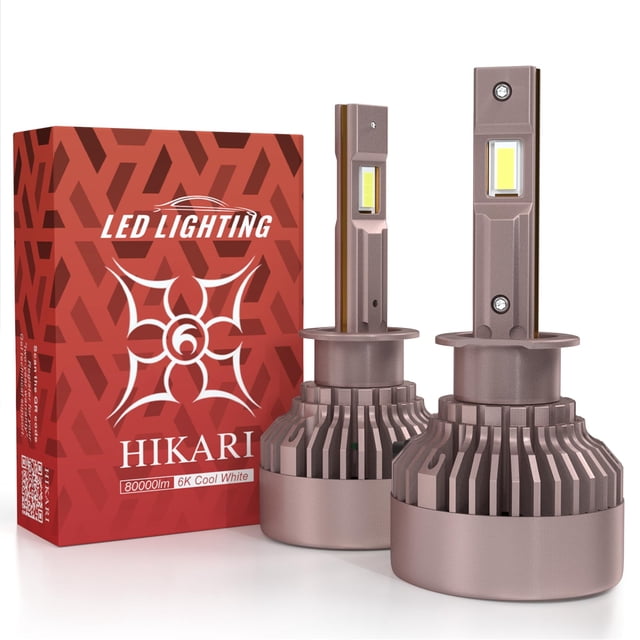 Juego de 2 Luces Antiniebla HIKARI WINGS H1 50000LM 6000K LED