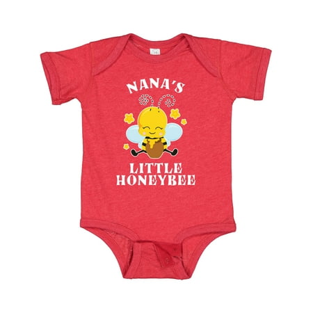 

Inktastic Cute Bee Nana s Little Honeybee with Stars Gift Baby Boy or Baby Girl Bodysuit