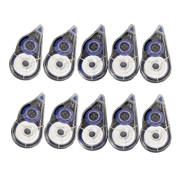 10Pcs 8mx5mm White Out Correction Tape Quick Dry Refillable Total 80m for Writing Card Making Scrapbooking Taking Note Transparent style