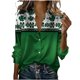 thumbnail image 1 of Tops de Manga Larga de las Mujeres Casual St Patrick'S Day Unisex Imprimir Botón Arriba Blusa de Cuello Giratorio Tops de Manga Larga de las Mujeres de Moda, 1 of 7
