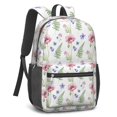 thumbnail image 2 of Pioneer Flower Floral Print Pattern 17" School Backpacks for Teens,Waterproof Oxford Fabric,S-Shape Padded Straps for School,Travel,Hiking,Camping, 2 of 5