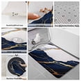 thumbnail image 6 of Navy Blue Marble Bath Mat 3 Piece Bathroom Rug Set, Modern Ink Painting Art Abstract Non Slip Bath Rug Contour Mat and Toilet Lid Cover, Absorbent Shower Mats Soft Bath Rugs and Mats Sets, 6 of 8