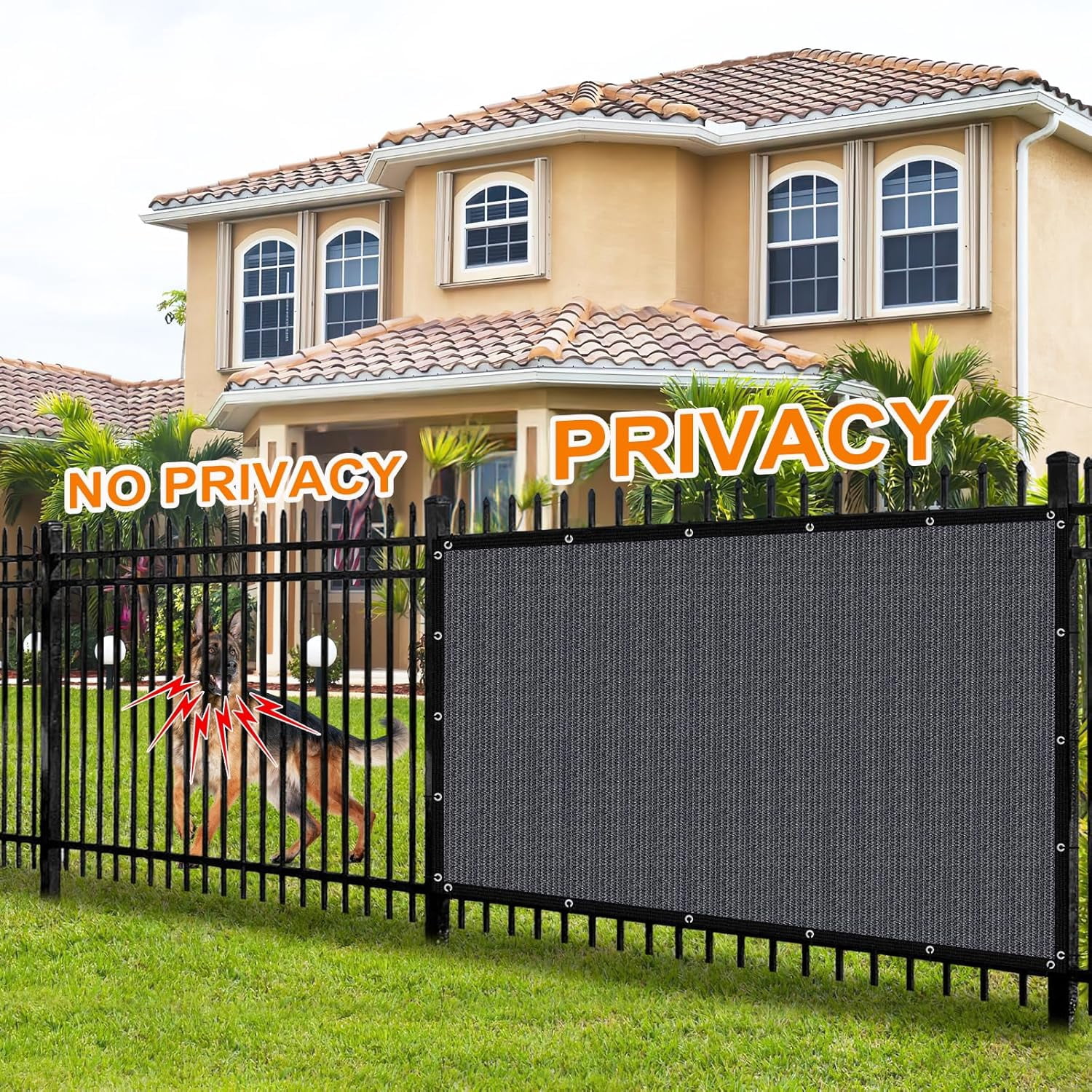 Shade&Beyond 10'X20'Sun Shade Cloth, 90% Pergola Shade Cover Canopy with Grommets, Sun Screen Fabric Tarp for Patio, Outdoor, Garden, Backyard,Blue Gray